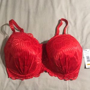 Rene’ Rofe’ Sexy Red Lace Lingerie Bra